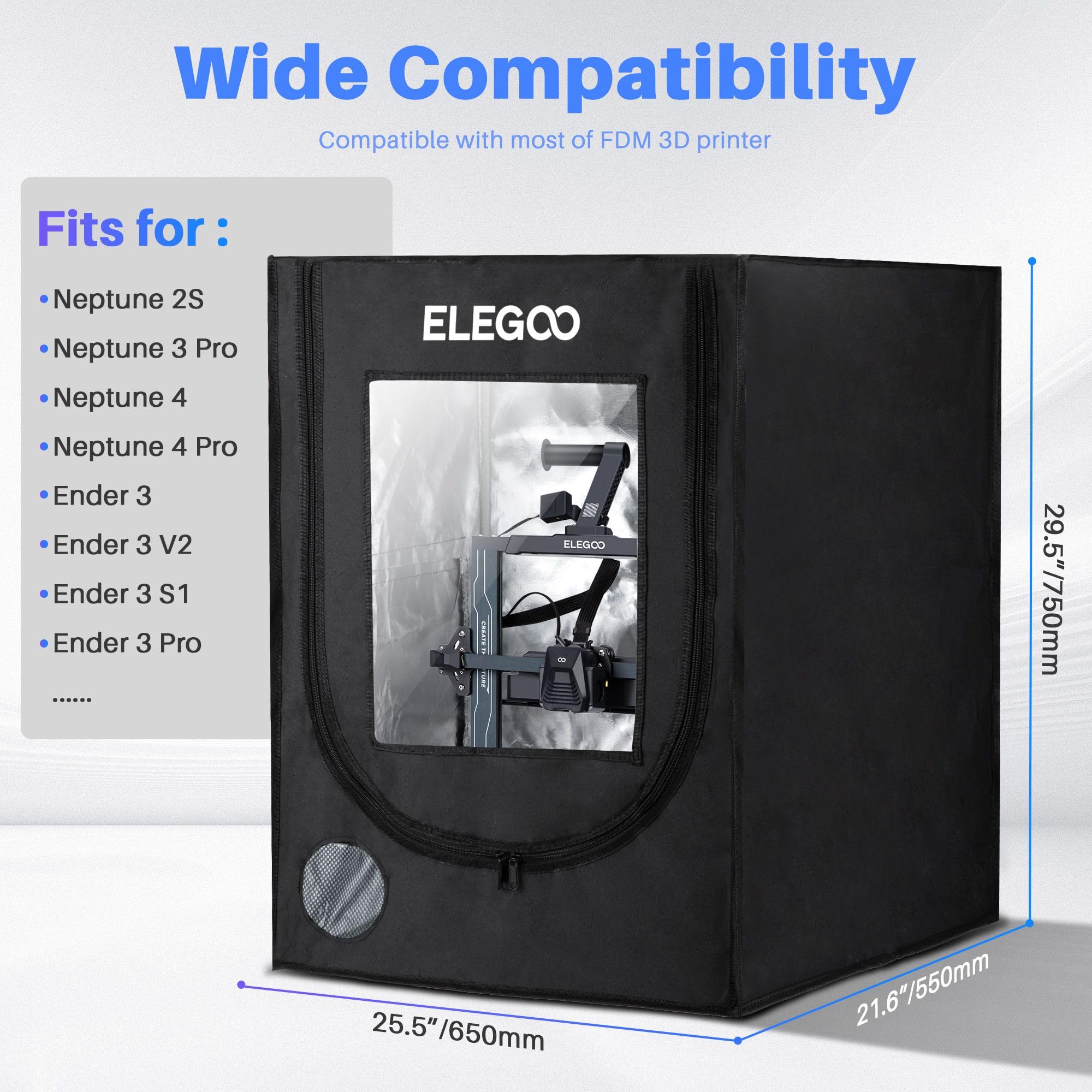 Foto 4 pulgar | Carcasa De Impresora 3d Elegoo Para Neptune 3 Pro/4/4 Pro/ender 3 - Venta Internacional.