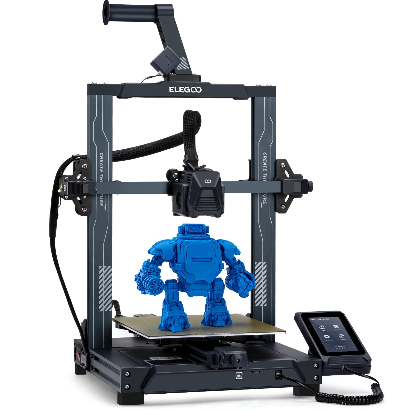 Foto 2 pulgar | Impresora 3d Elegoo Neptune 3 Pro Fdm Con Nivelación Automática De Cama 225 X 225 X 280 Mm - Venta Internacional.