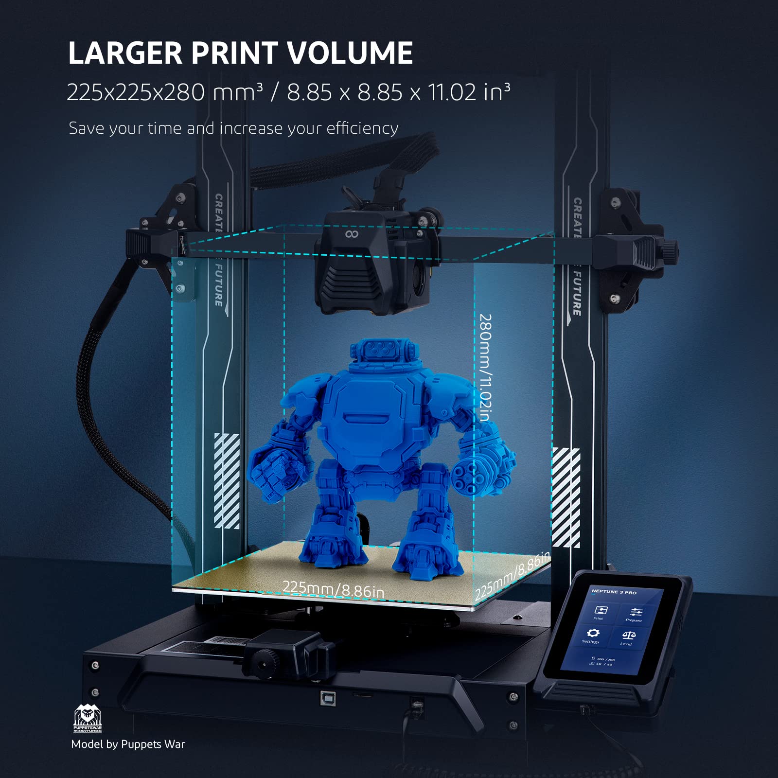 Foto 4 pulgar | Impresora 3d Elegoo Neptune 3 Pro Fdm Con Nivelación Automática De Cama 225 X 225 X 280 Mm - Venta Internacional.