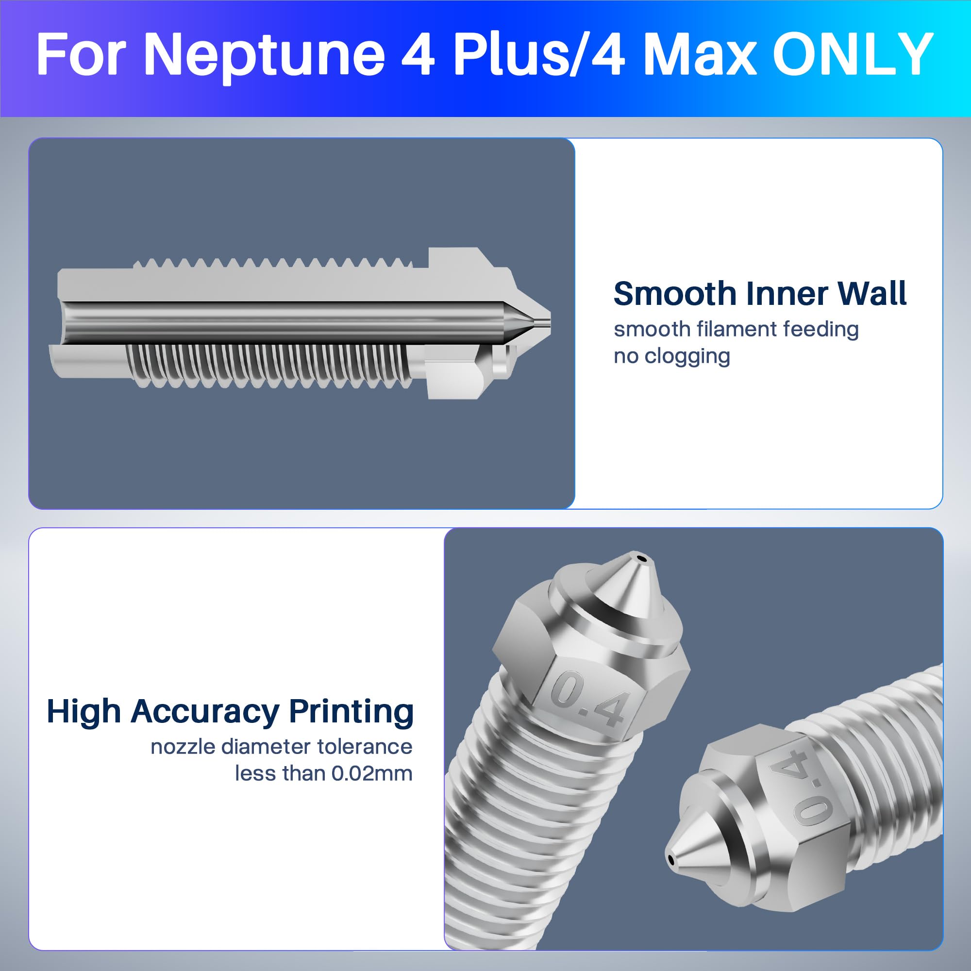 Foto 4 pulgar | Boquillas Para Impresoras 3d Elegoo Neptune 4 Plus/max Harden Steel - Venta Internacional.