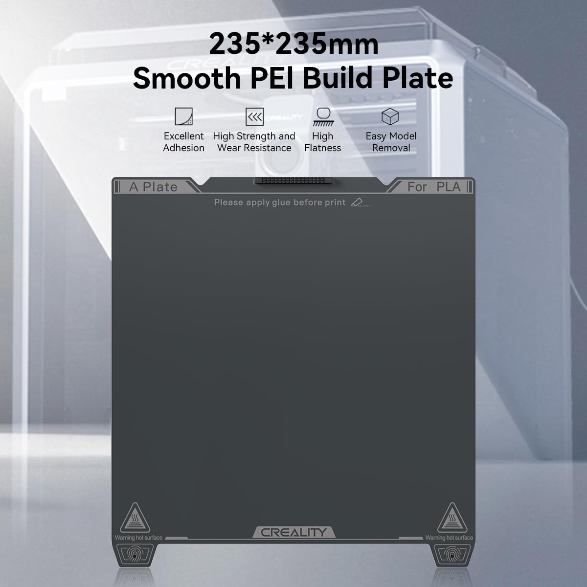 Foto 3 pulgar | Placa De Construcción Pei De 235 X 235 Mm Para Ender 3s1/3s1 Pro/3v2 Neo - Venta Internacional.