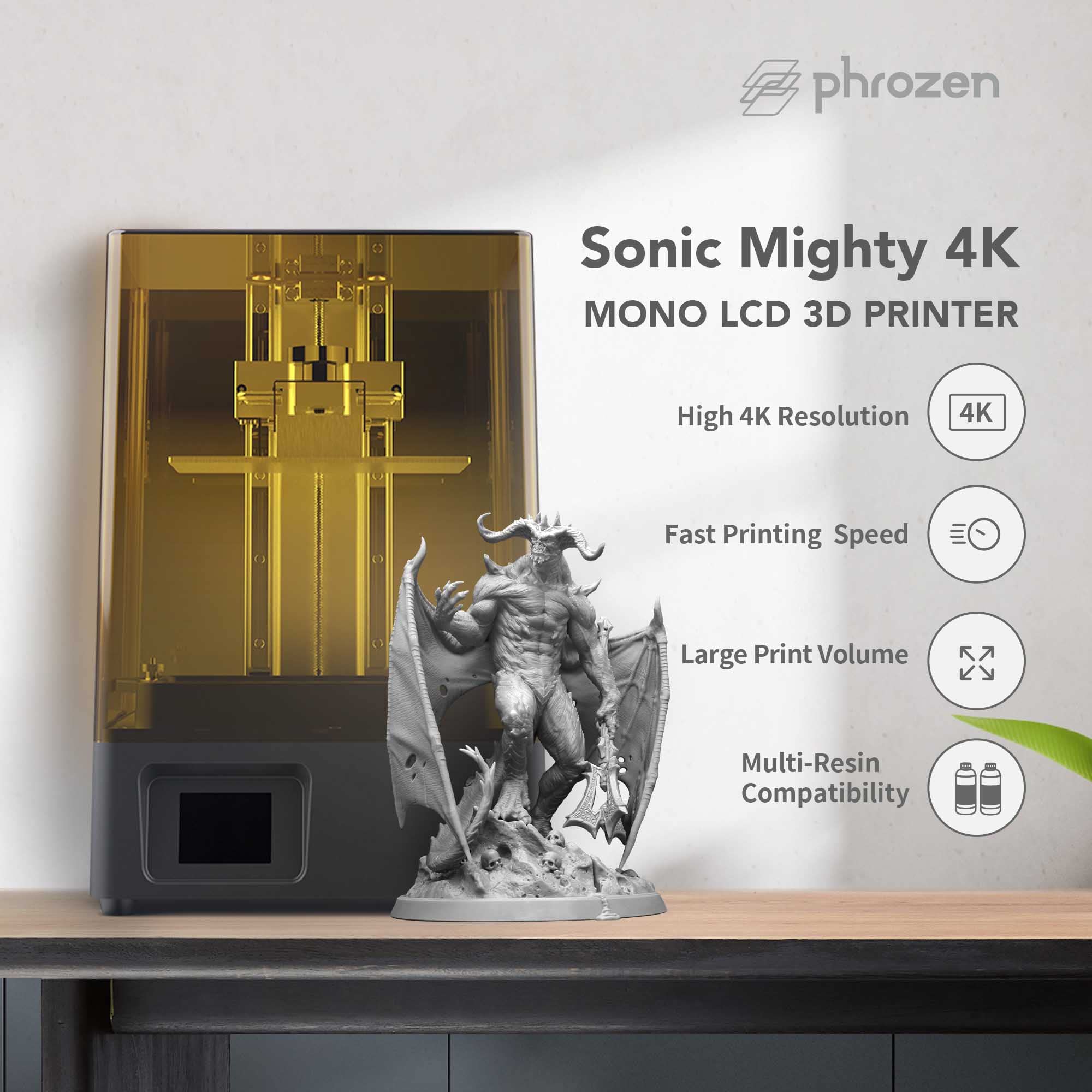 Foto 3 pulgar | Impresora 3d Phrozen Sonic Mighty 4k Lcd Resina 9,3 X 12,5 X 22 Cm - Venta Internacional.