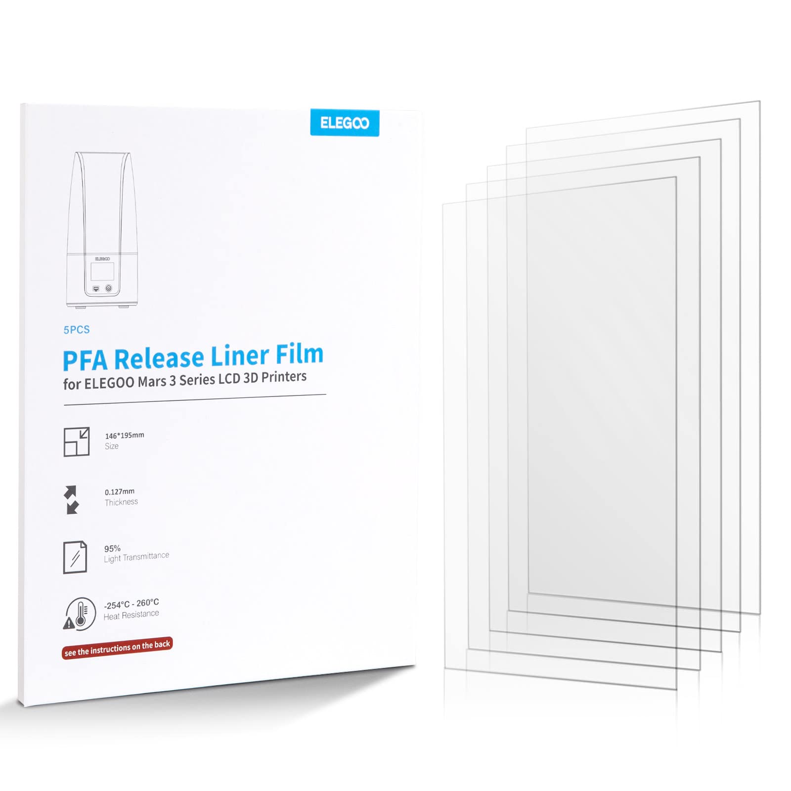 Foto 1 | Release Liner Film Elegoo Pfa 146x195 Mm Para Mars 3/mars 3 Pro - Venta Internacional.