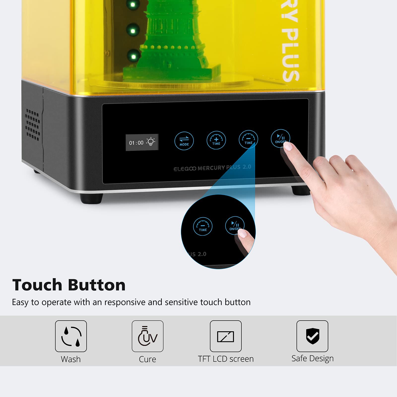 Foto 4 pulgar | Estación De Lavado Y Curado Elegoo Mercury Plus 2.0 Para Impresora 3d - Venta Internacional.