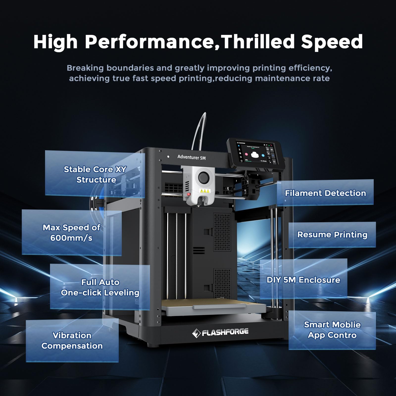 Foto 2 | Impresora 3d Flashforge Adventurer 5m Con Nivelación Automática 280°c - Venta Internacional.