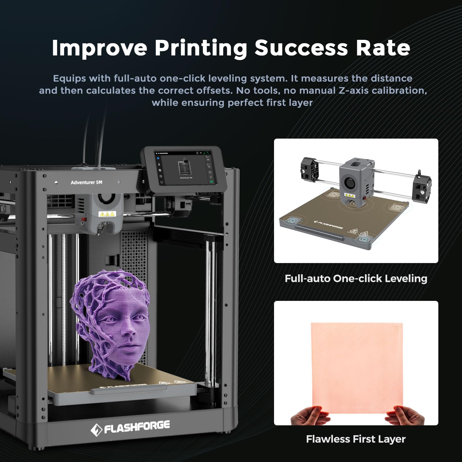 Foto 4 pulgar | Impresora 3d Flashforge Adventurer 5m Con Nivelación Automática 280°c - Venta Internacional.