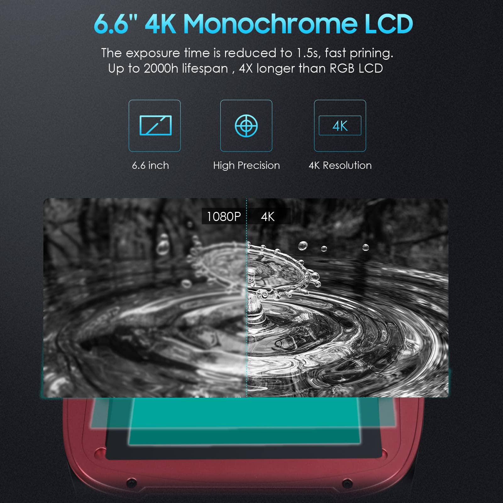 Foto 6 pulgar | Impresora 3d Elegoo Mars 3 Lcd Resina 4k Ultra Monocromática De 6.6 Pulgadas - Venta Internacional.