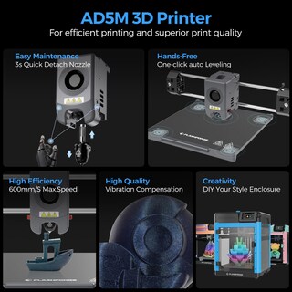 Foto 4 | Impresora 3d Flashforge Adventurer 5m Fdm De Alta Velocidad Con Nivelación Automática - Venta Internacional.