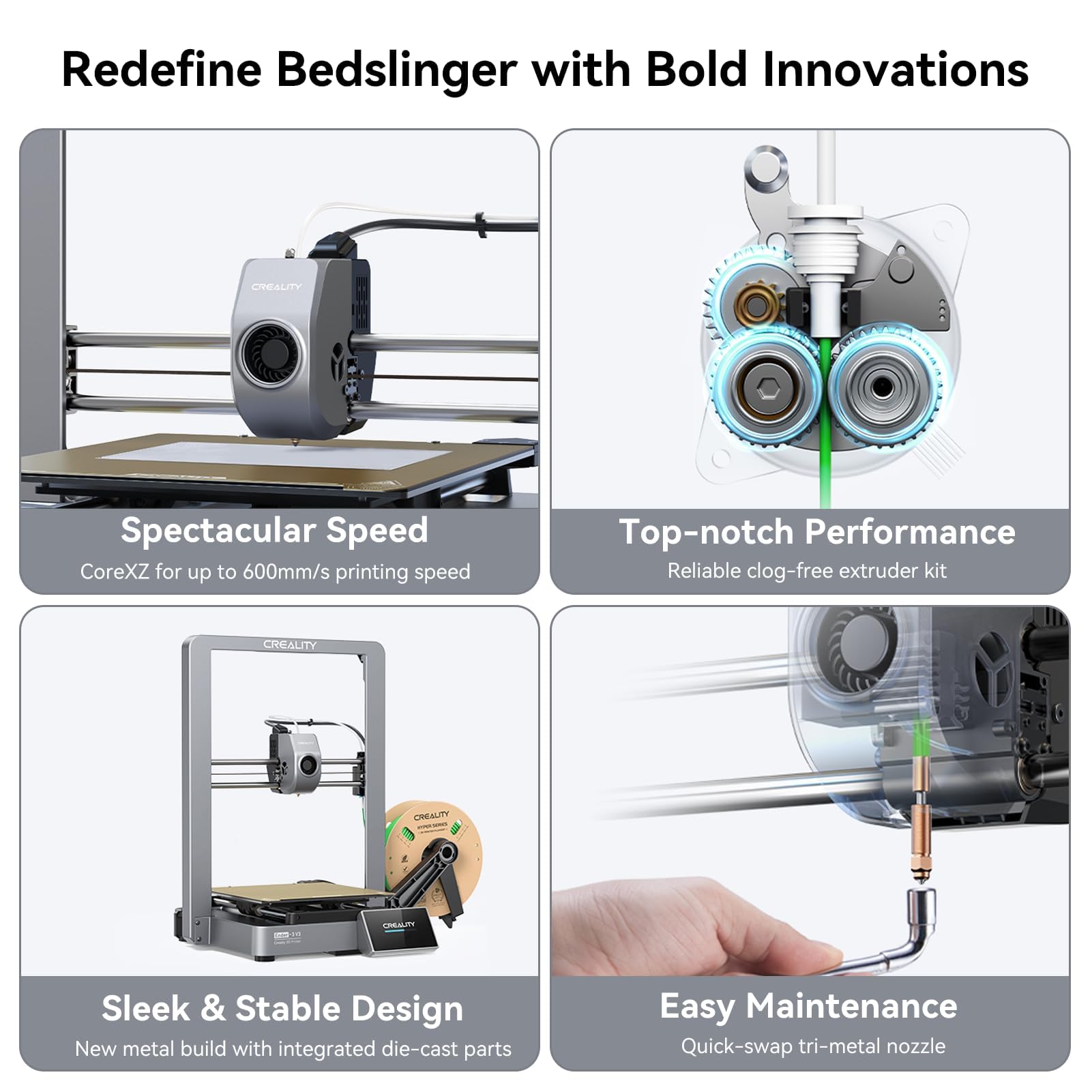 Foto 4 pulgar | Impresora 3d Creality Ender-3 V3 Con Nivelación Automática Ultrarrápida De 220 X 220 X 250 Mm - Venta Internacional.