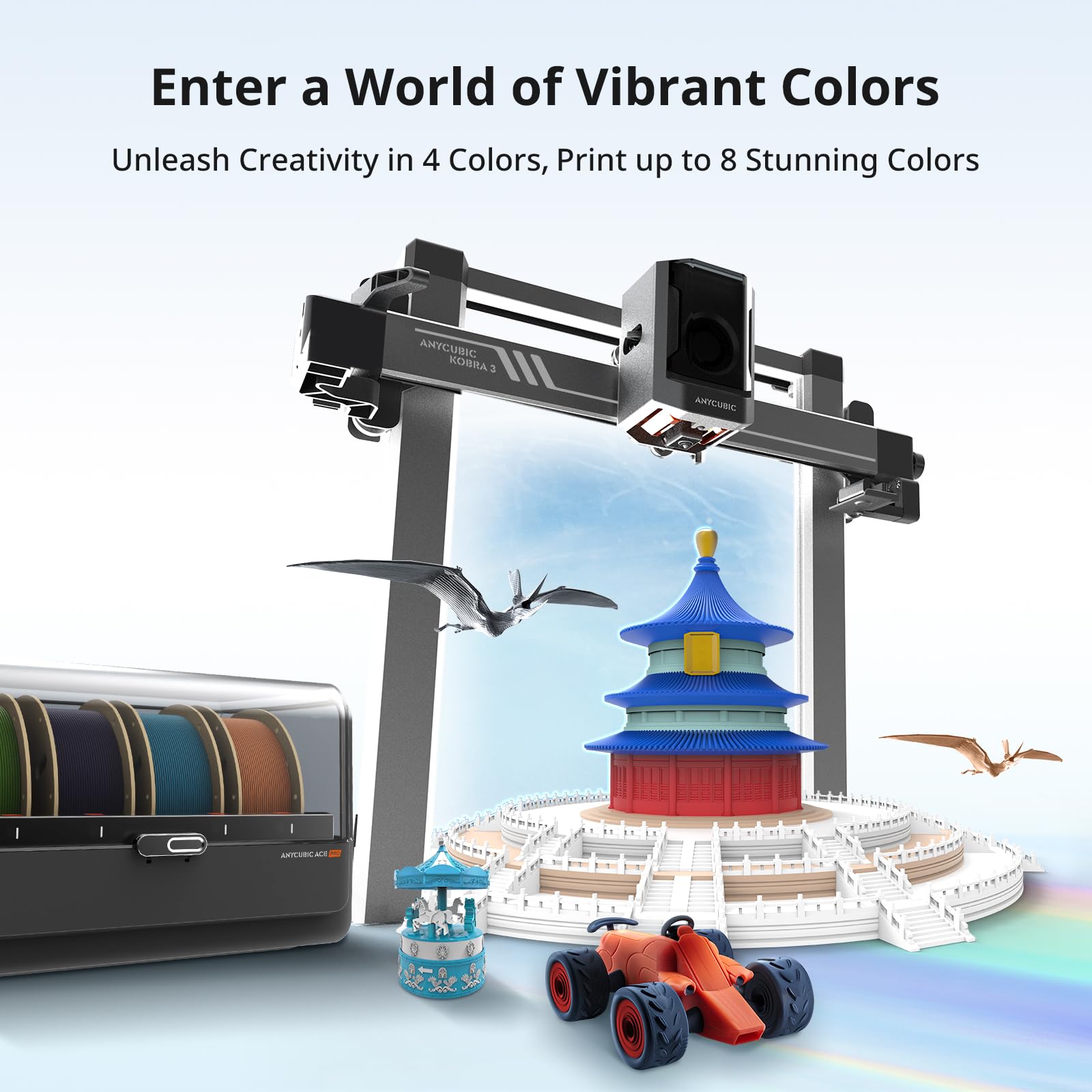 Foto 3 | Impresora 3d Anycubic Kobra 3 Combo Multicolor Con Ace Pro - Venta Internacional.