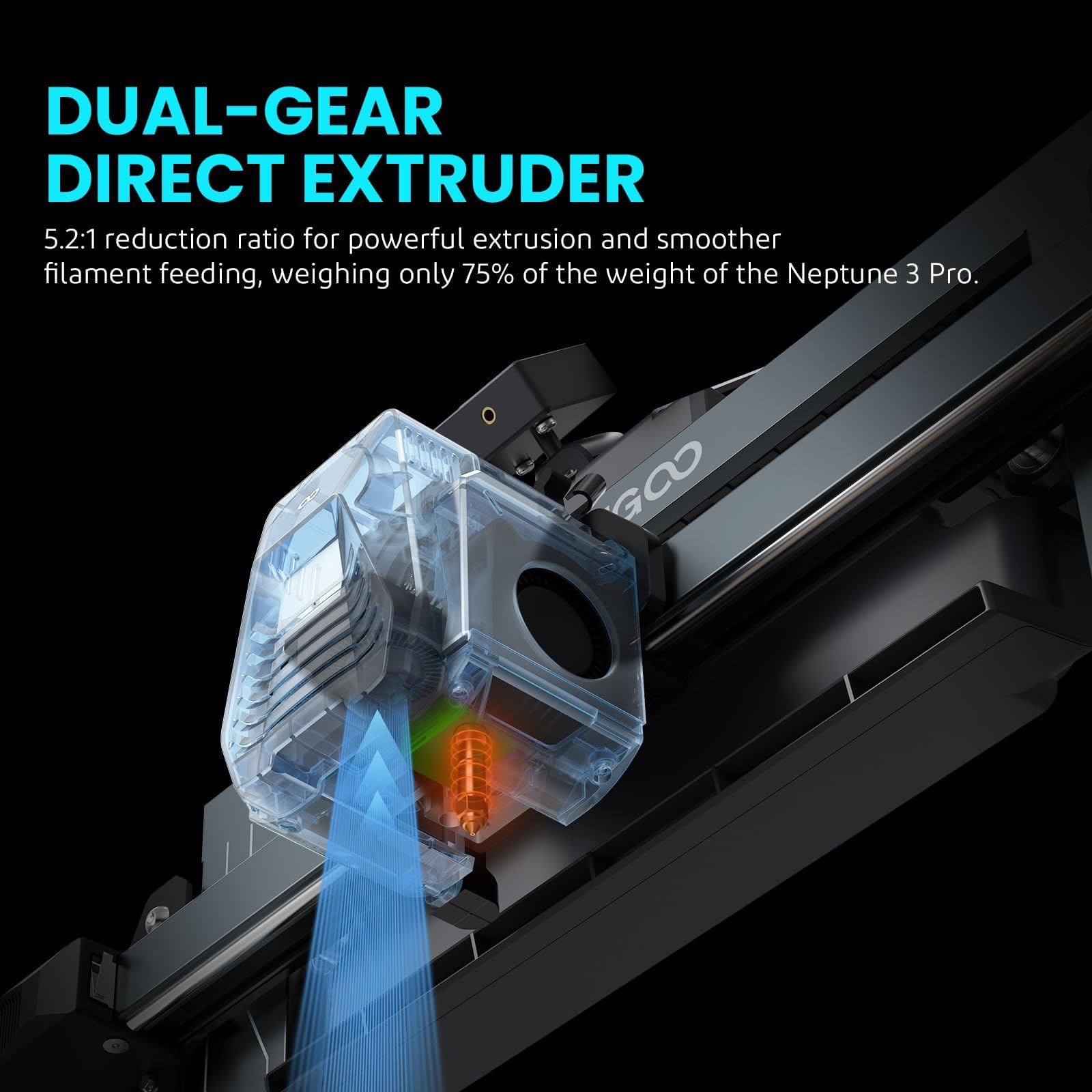 Foto 5 pulgar | Extrusora Elegoo Para Impresora 3d Neptune 4 De Accionamiento Directo De Doble Engranaje - Venta Internacional.