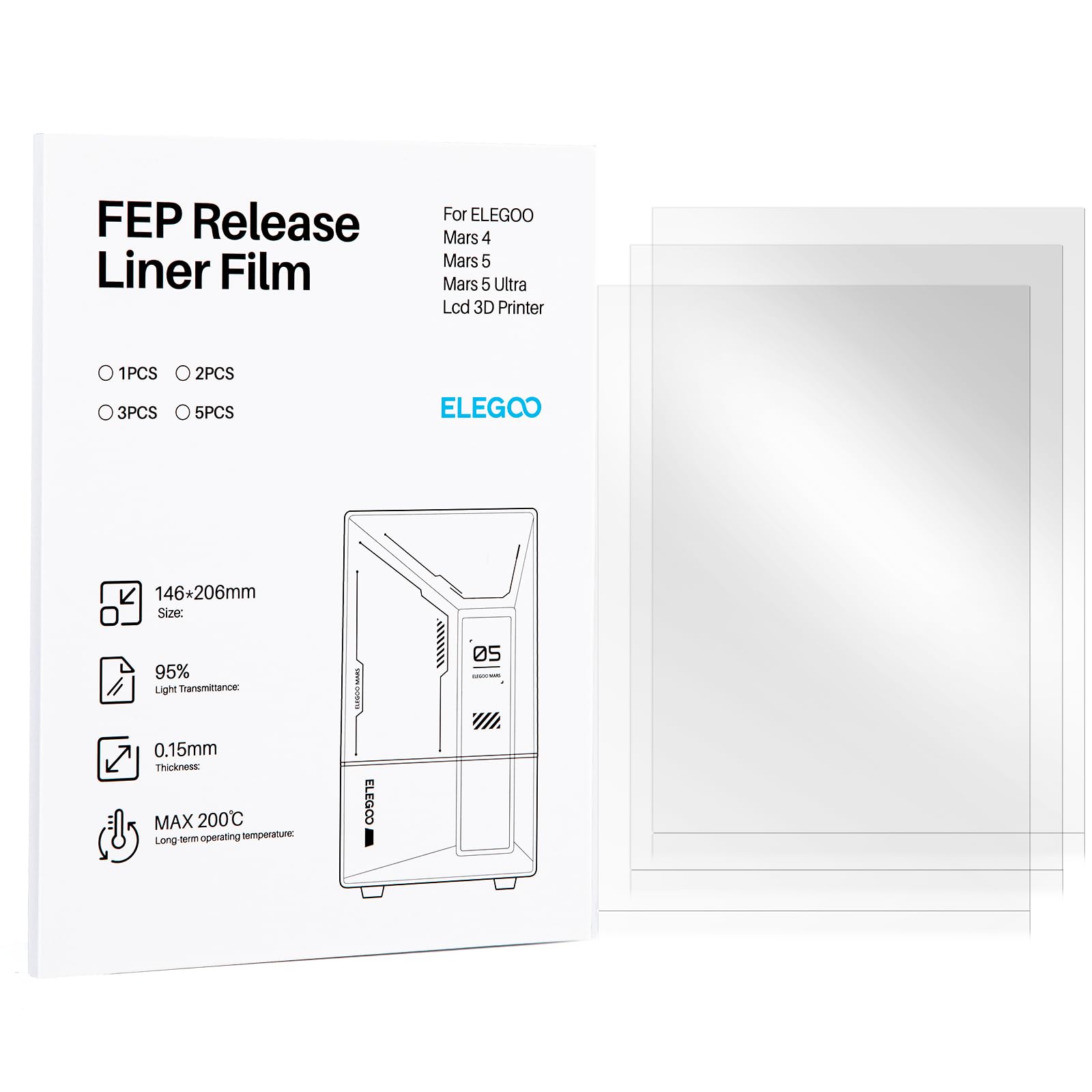 Foto 2 pulgar | Fep Lanza La Película Elegoo Para La Impresora Mars 4, 5 Y 5 Ultra 3d - Venta Internacional.
