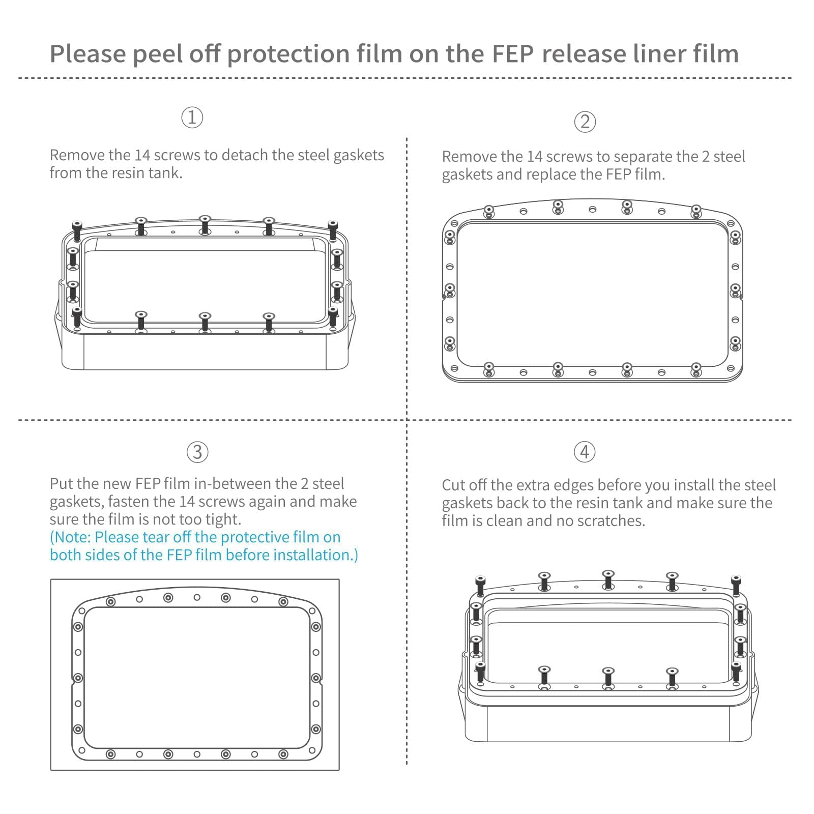 Foto 6 pulgar | Lance Liner Film Elegoo Pfa Para La Impresora 3d Mars 4 Dlp - Venta Internacional.