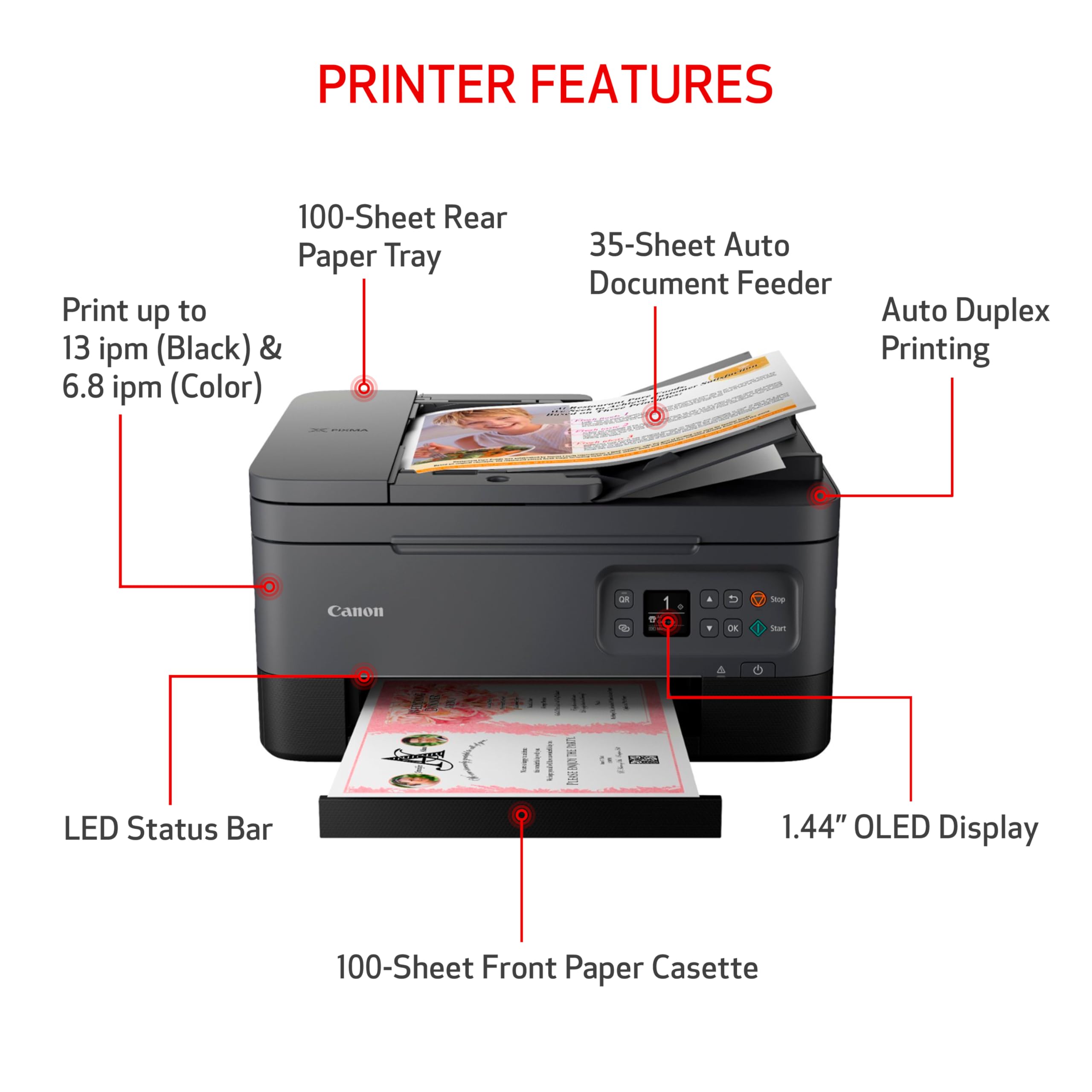 Foto 4 pulgar | Impresora Canon Pixma Tr7020a Multifunción Inalámbrica En Color - Venta Internacional.