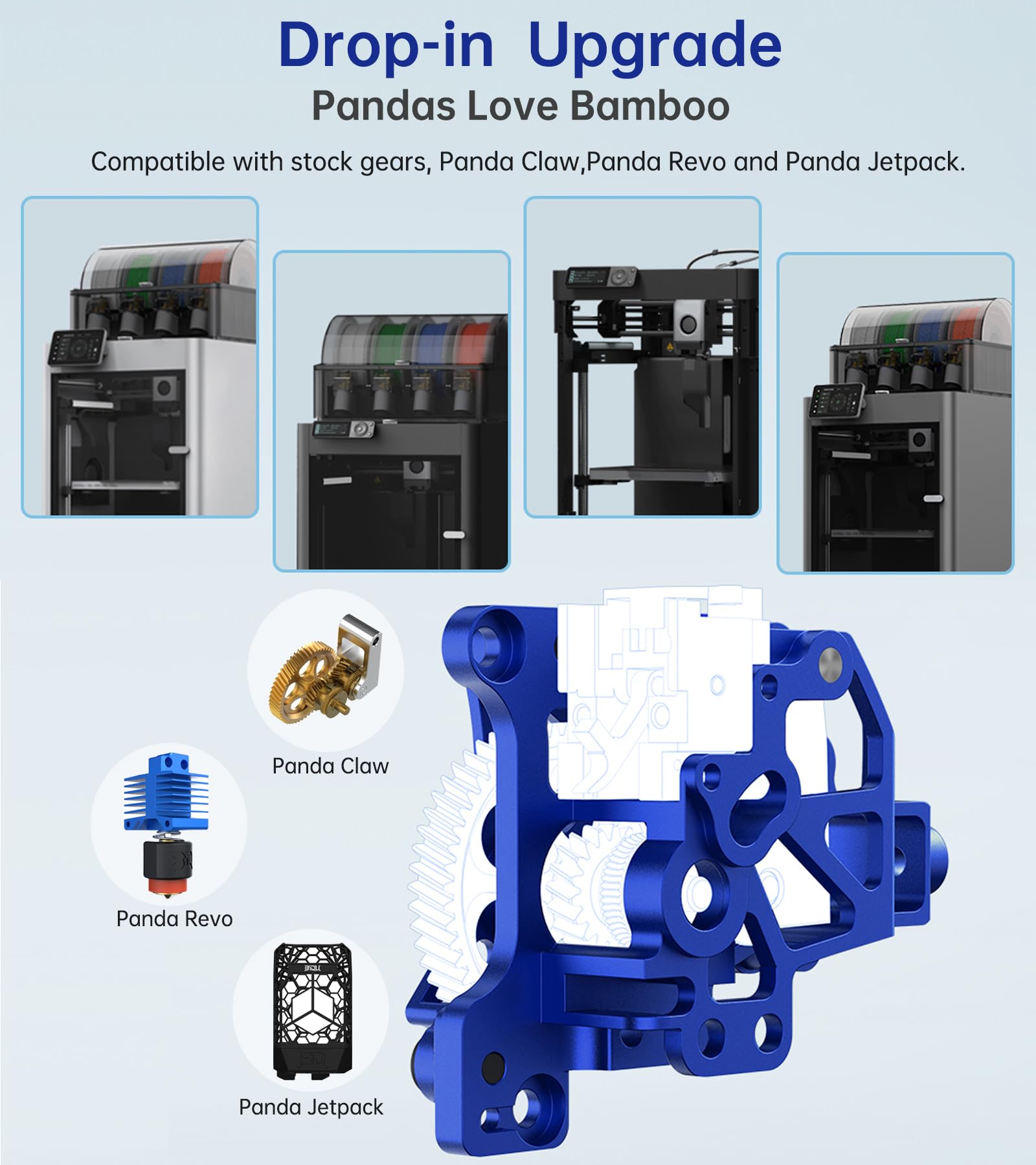 Foto 2 | Actualización De Extrusora Biqu Panda Para Bambu-lab P1s P1p X1c X1e - Venta Internacional.