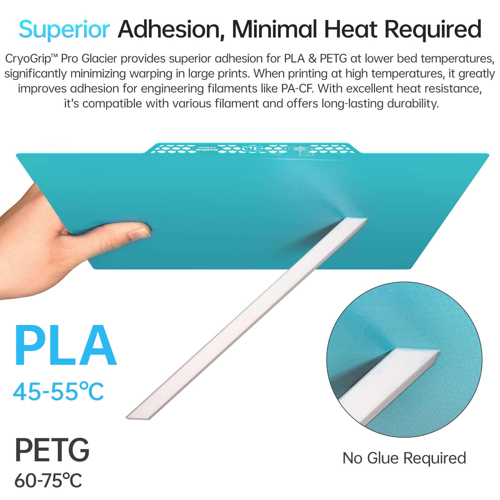 Foto 4 pulgar | Placa De Construcción Biqu Cryogrip Pro Glacier 356x356 Mm Para Voron 350 - Venta Internacional.