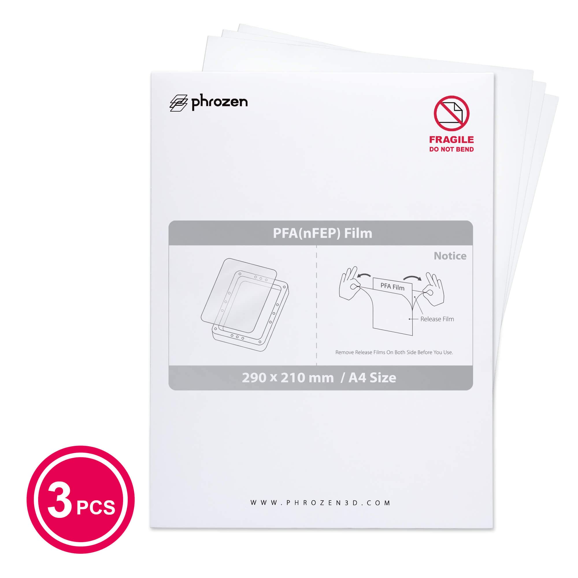 Foto 7 pulgar | Película De Lanzamiento Pfa (nfep) Phrozen Para Impresoras Lcd 3d Tamaño A4 - Venta Internacional.