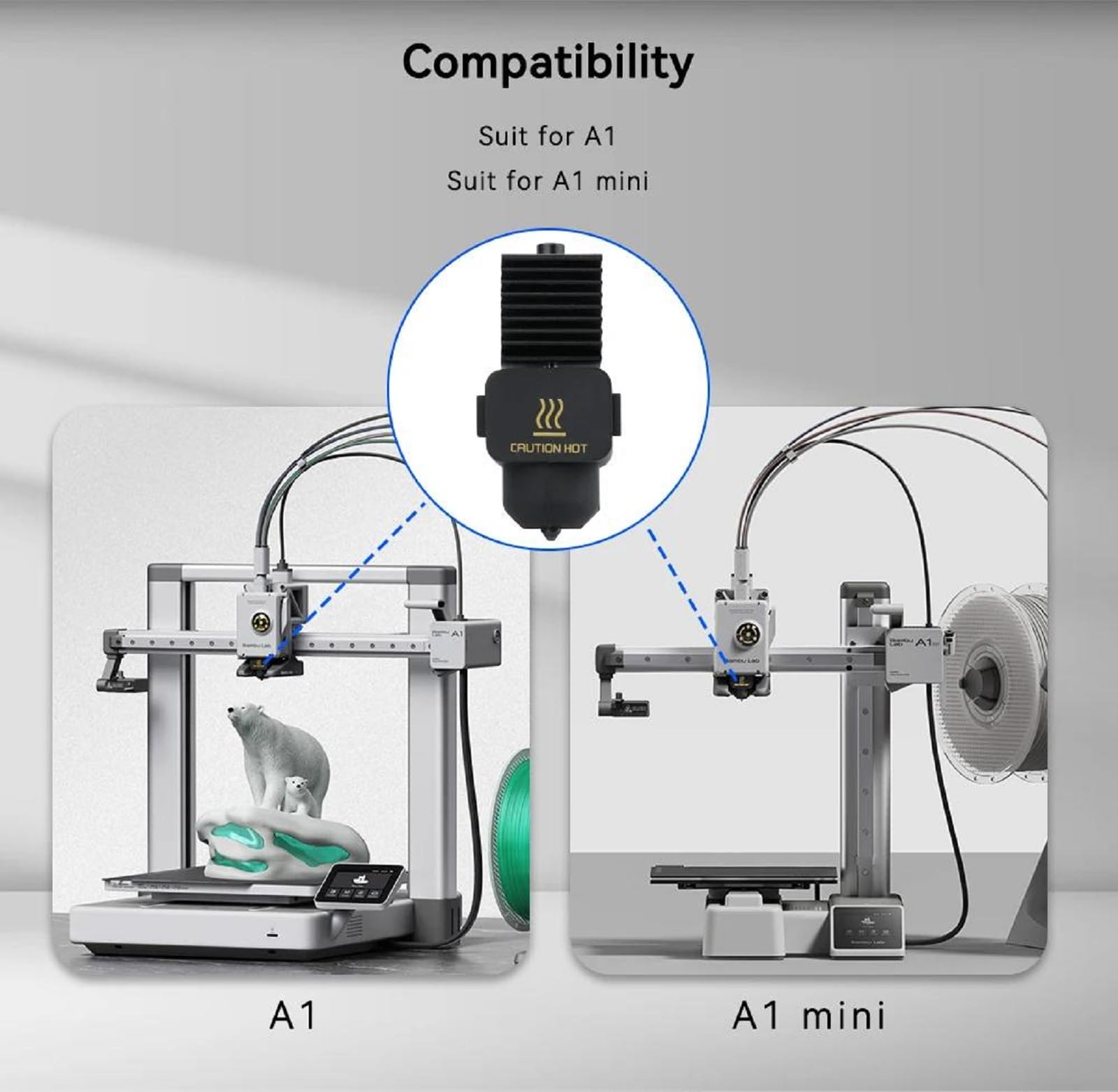Foto 6 | Hotend Hictop Para Impresoras 3d De La Serie A1 De Bambu Lab Con Boquilla De 0 4 Mm - Venta Internacional.