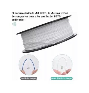 Foto 2 | Filamento Pla De 1,75 Mm, Precisión Dimensional De +/- 0,02 White Blanco