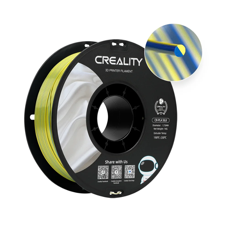 Filamento Creality Cr-silk Seda Metálicos Azul/amarillo