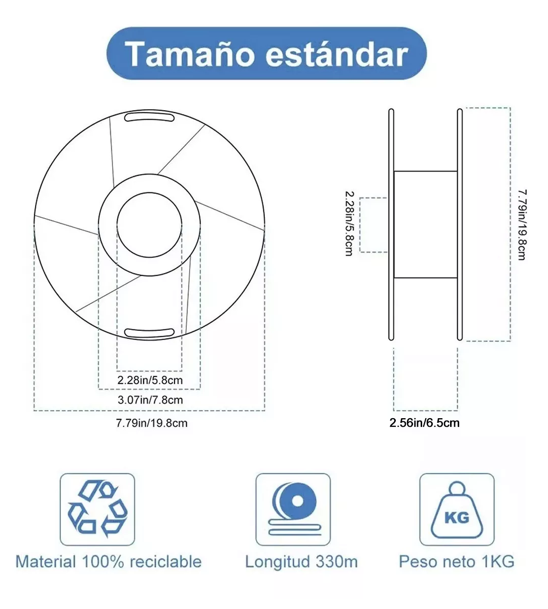 Foto 4 | Filamento Pla de 1,75 mm Precisión Dimensional de +/- 0,02 Negro