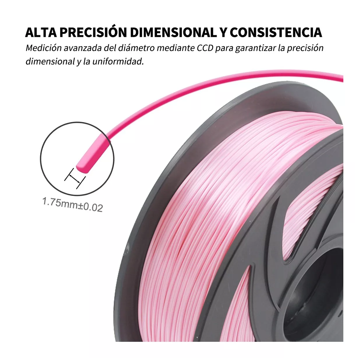 Foto 4 | Filamento Pla de 1,75 mm Precisión Dimensional de +/- 0,02 Rosa