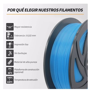 Foto 3 | Filamento Pla de 1,75 mm Precisión Dimensional de +/- 0,02 Azul