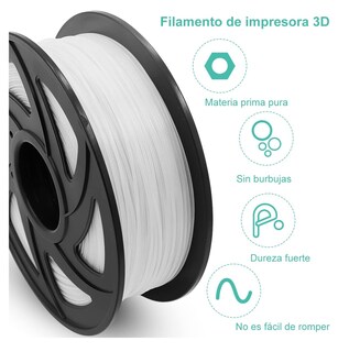Foto 4 | Filamento Pla De 1,75 Mm, Precisión Dimensional De +/- 0,02, Color Blanco