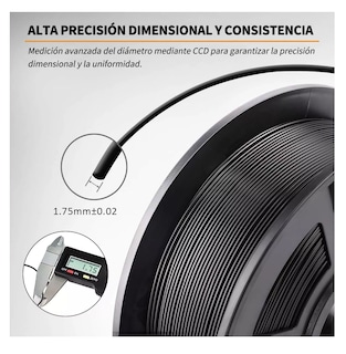 Foto 2 | Filamento Pla De 1,75 Mm, Precisión Dimensional De +/- 0,02 Negro