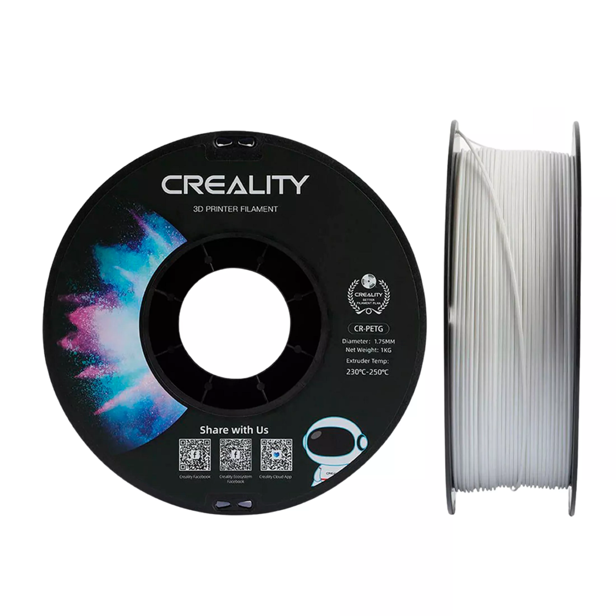 Foto 2 | Filamento De Impresión 3d Petg 1.75 Mm 1kg Creality Blanco