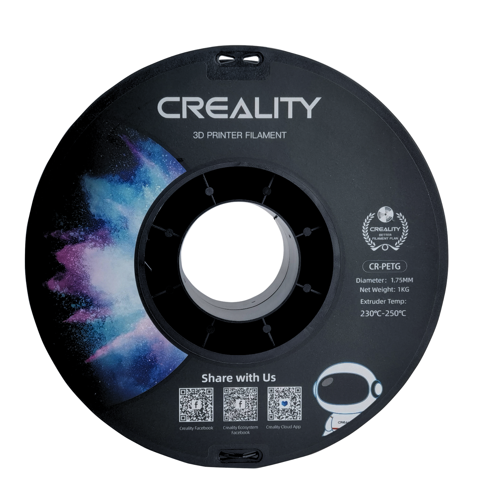 Foto 3 | Filamento De Impresión 3d Petg 1.75 Mm 1kg Crealty Azul