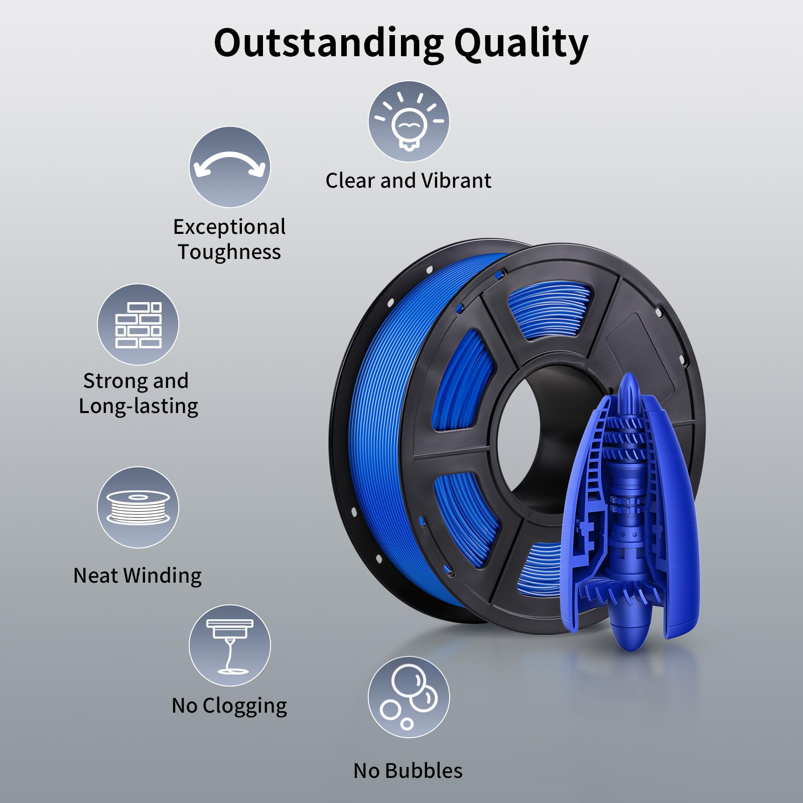 Foto 3 pulgar | Filamento Para Impresora 3d Anycubic Petg De 1,75 Mm, Bobina De 1 Kg, Azul - Venta Internacional.