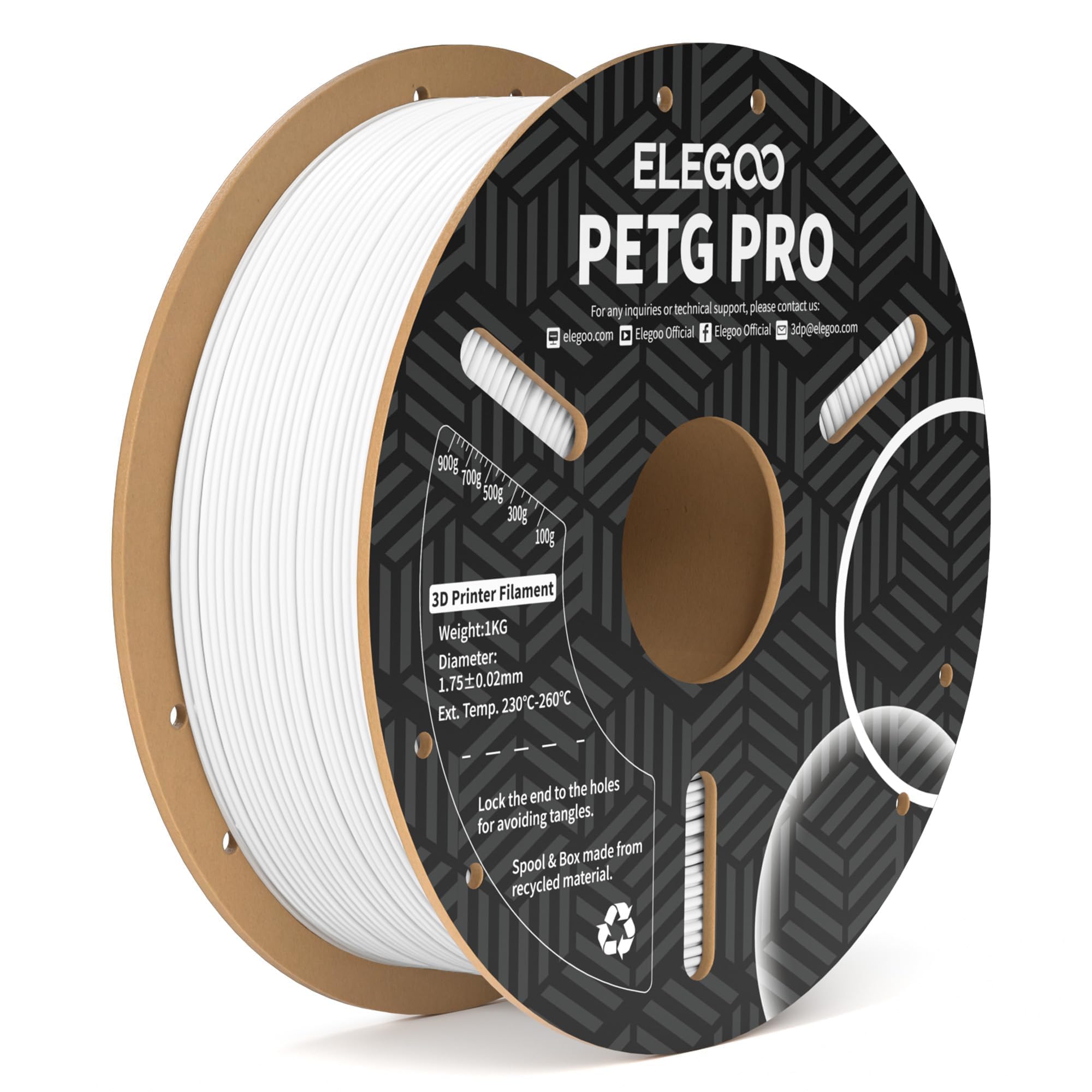 Foto 2 pulgar | Filamento Para Impresora 3d Elegoo Petg Pro, 1,75 Mm, Blanco, 1 Kg - Venta Internacional.