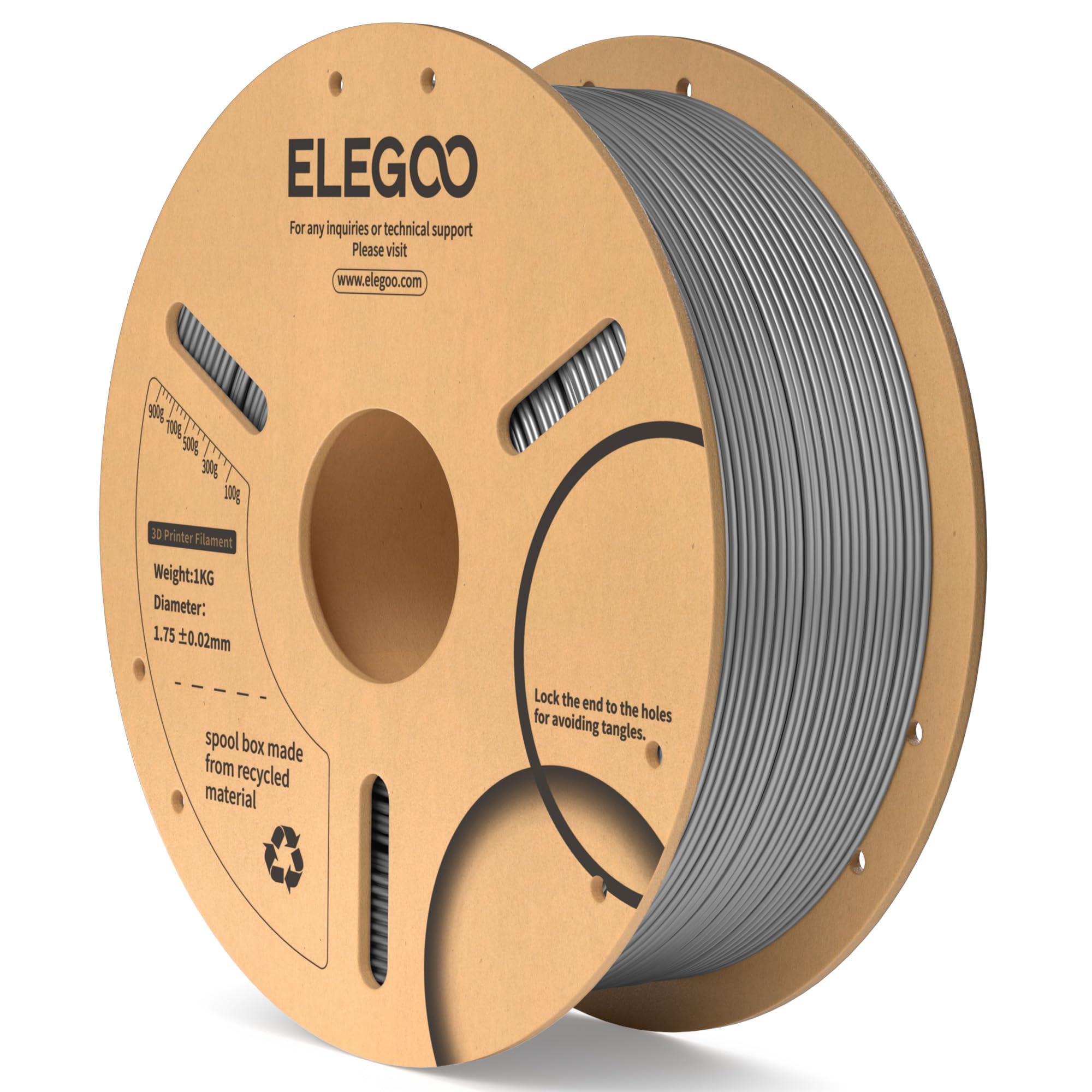 Foto 1 | Filamento Para Impresora 3d Elegoo Pla De 1,75 Mm, Gris Espacial, 1 Kg - Venta Internacional.