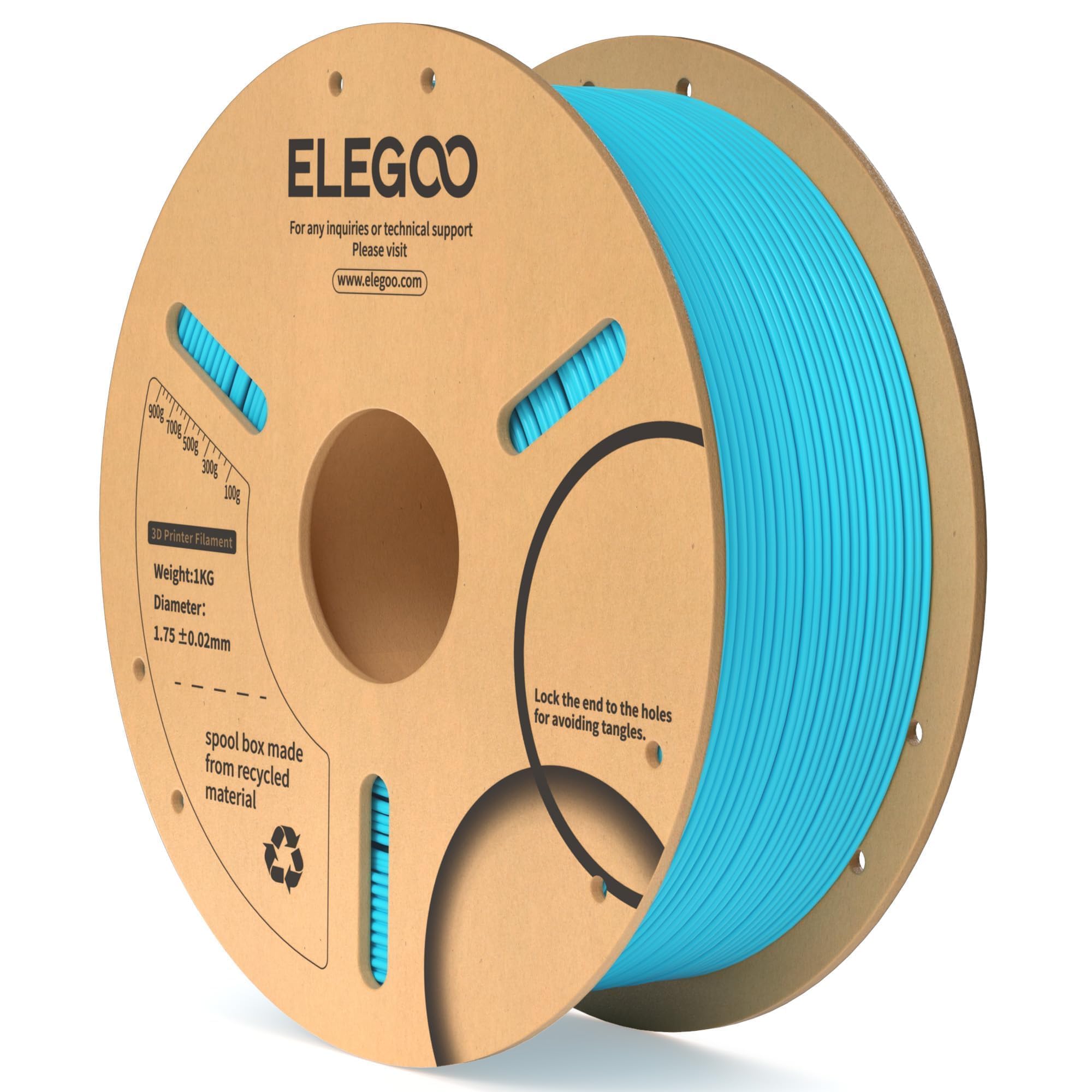 Foto 2 pulgar | Filamento Para Impresora 3d Elegoo Pla, 1,75 Mm, Azul Cielo, 1 Kg - Venta Internacional.