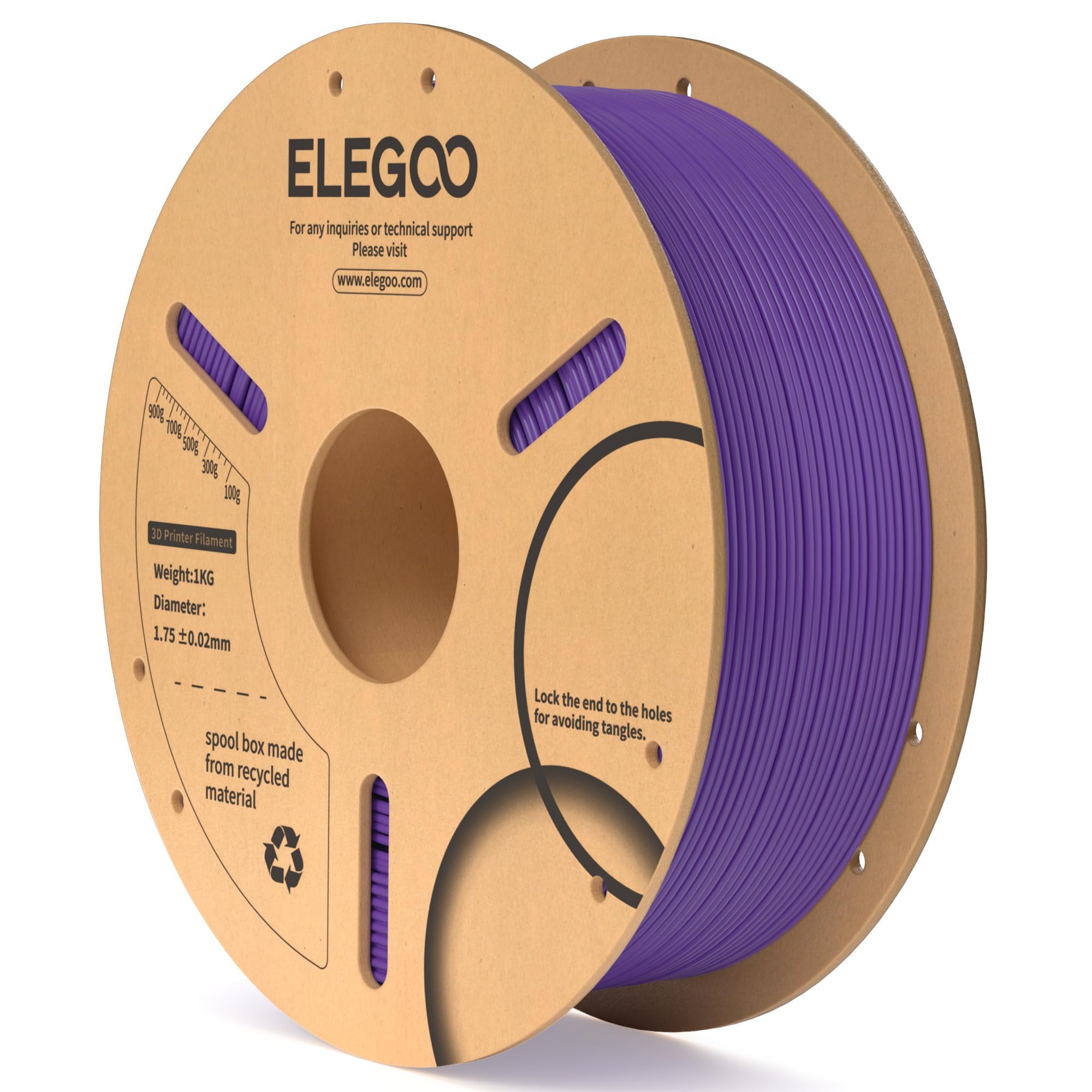 Foto 2 pulgar | Filamento Para Impresora 3d Elegoo Pla De 1,75 Mm, Color Morado, 1 Kg - Venta Internacional.