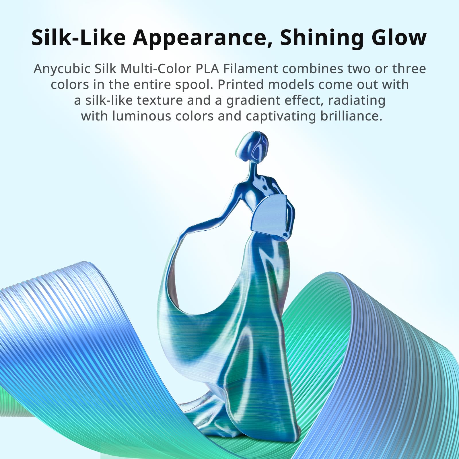 Foto 4 pulgar | Filamento Para Impresora 3d Anycubic Silk De Doble Color Pla De 1,75 Mm - Venta Internacional.