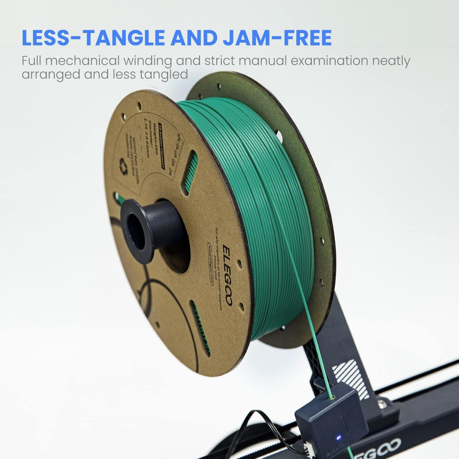 Foto 5 | Filamento Para Impresora 3d Elegoo Pla, Verde Neón, 1,75 Mm, 1 Kg - Venta Internacional.