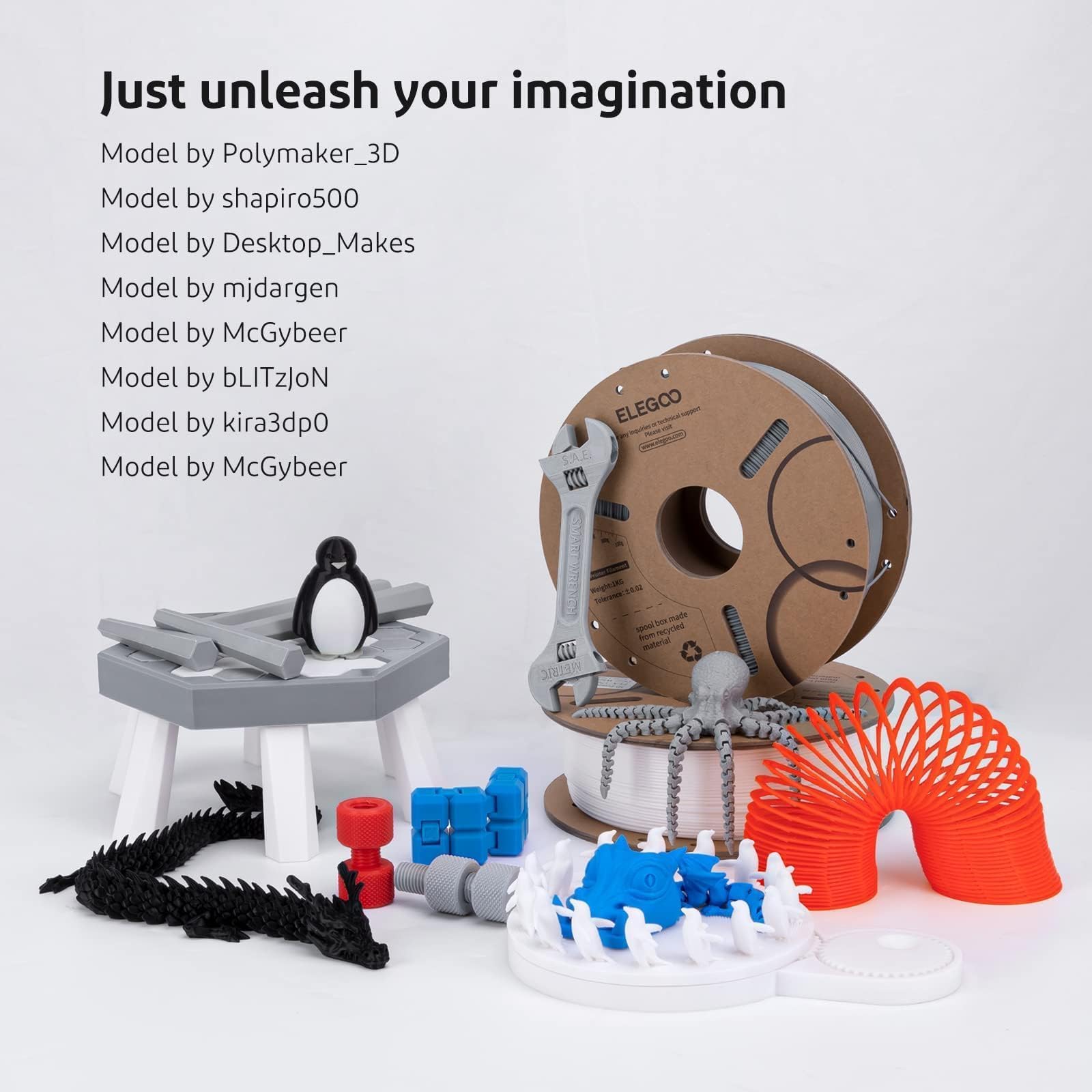 Foto 6 | Filamento Para Impresora 3d Elegoo Pla De 1,75 Mm, Color Verde Mar, 1 Kg - Venta Internacional.