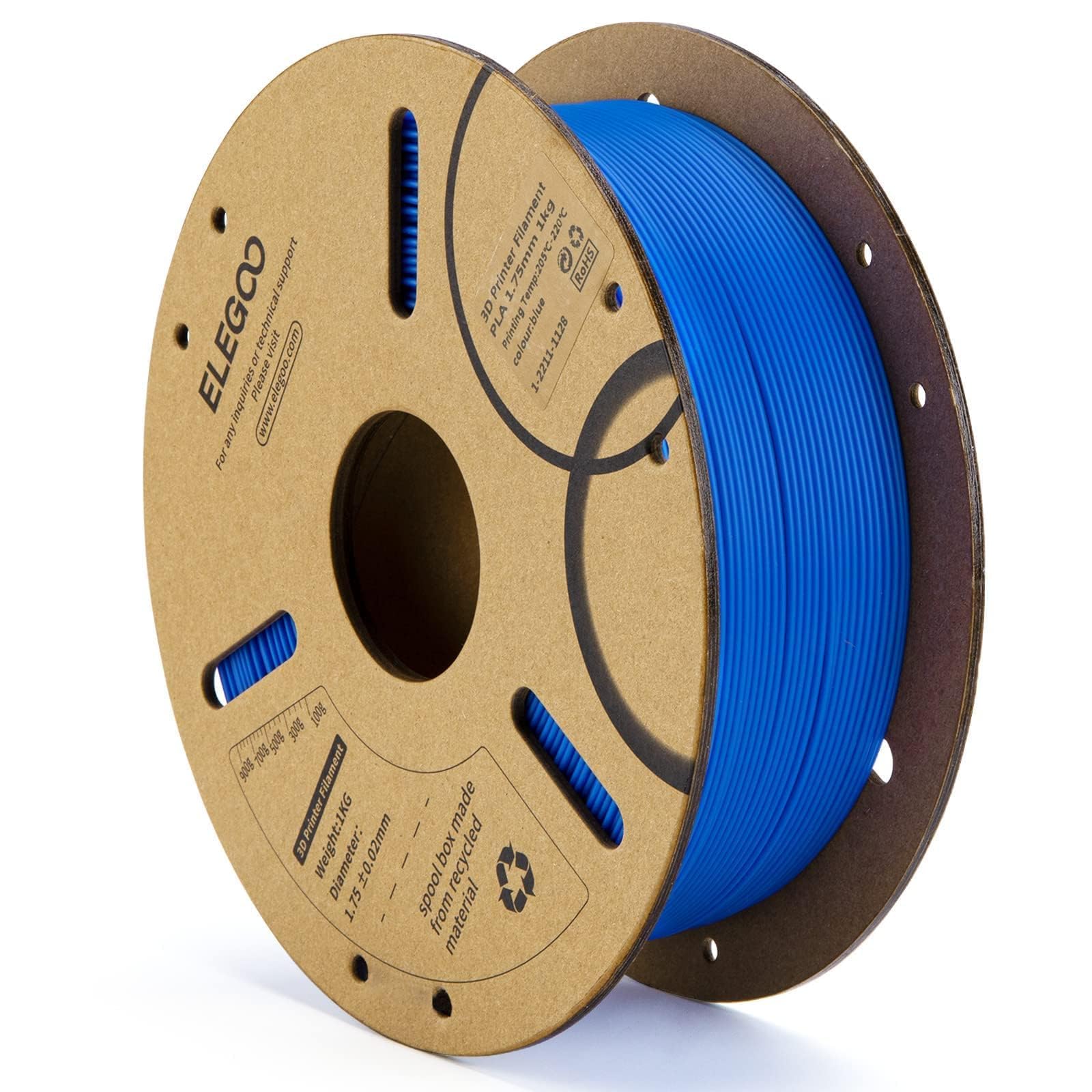 Foto 1 | Filamento Para Impresora 3d Elegoo Pla, 1,75 Mm, Azul Oscuro, 1 Kg - Venta Internacional.