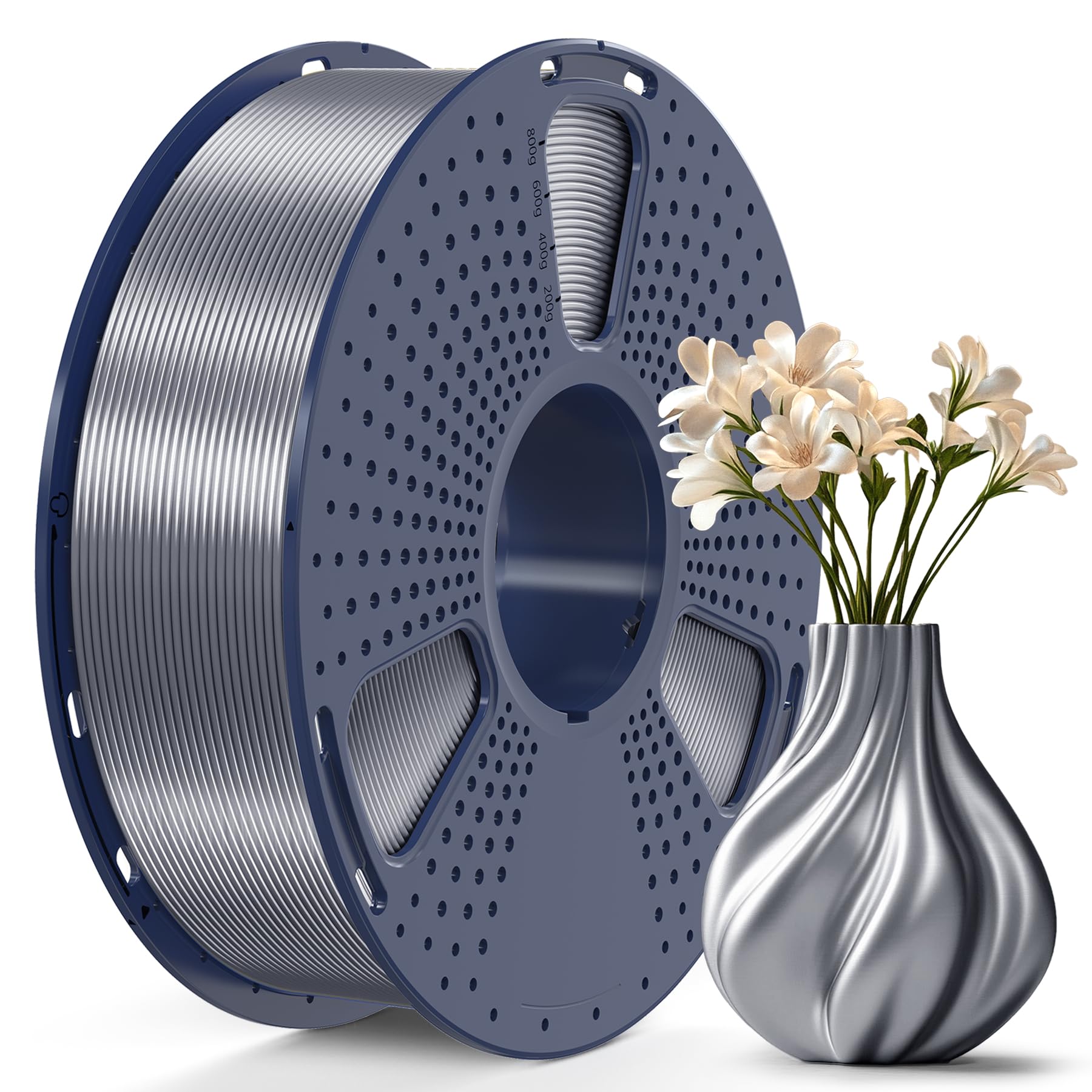 Foto 1 | Filamento Para Impresora 3d Sunlu Silk Pla, 1,75 Mm, 1 Kg, Color Gris - Venta Internacional.