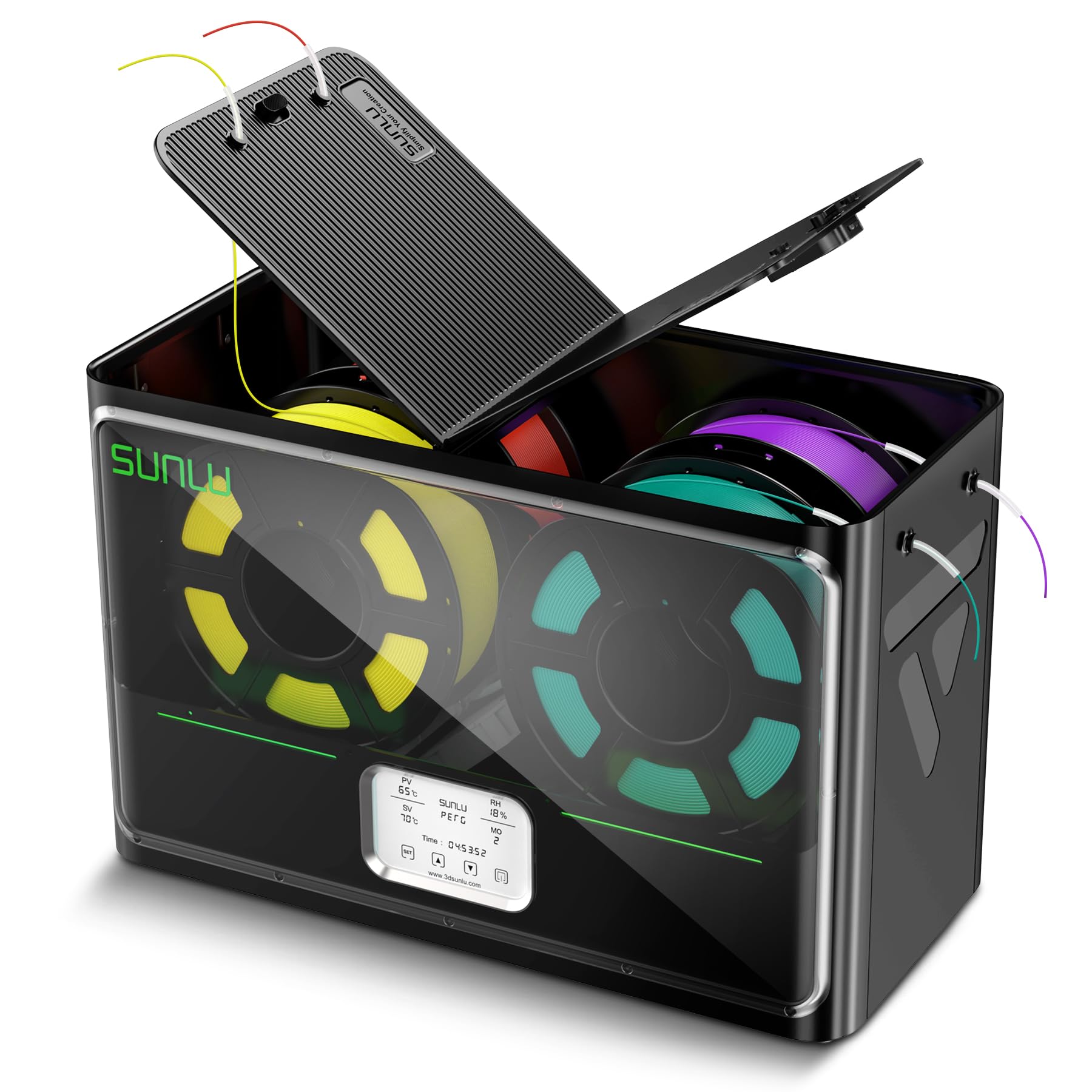 Foto 1 | Secador De Filamentos Para Impresora 3d Sunlu S4 Con Capacidad Para 4 Bobinas, Color Negro - Venta Internacional.