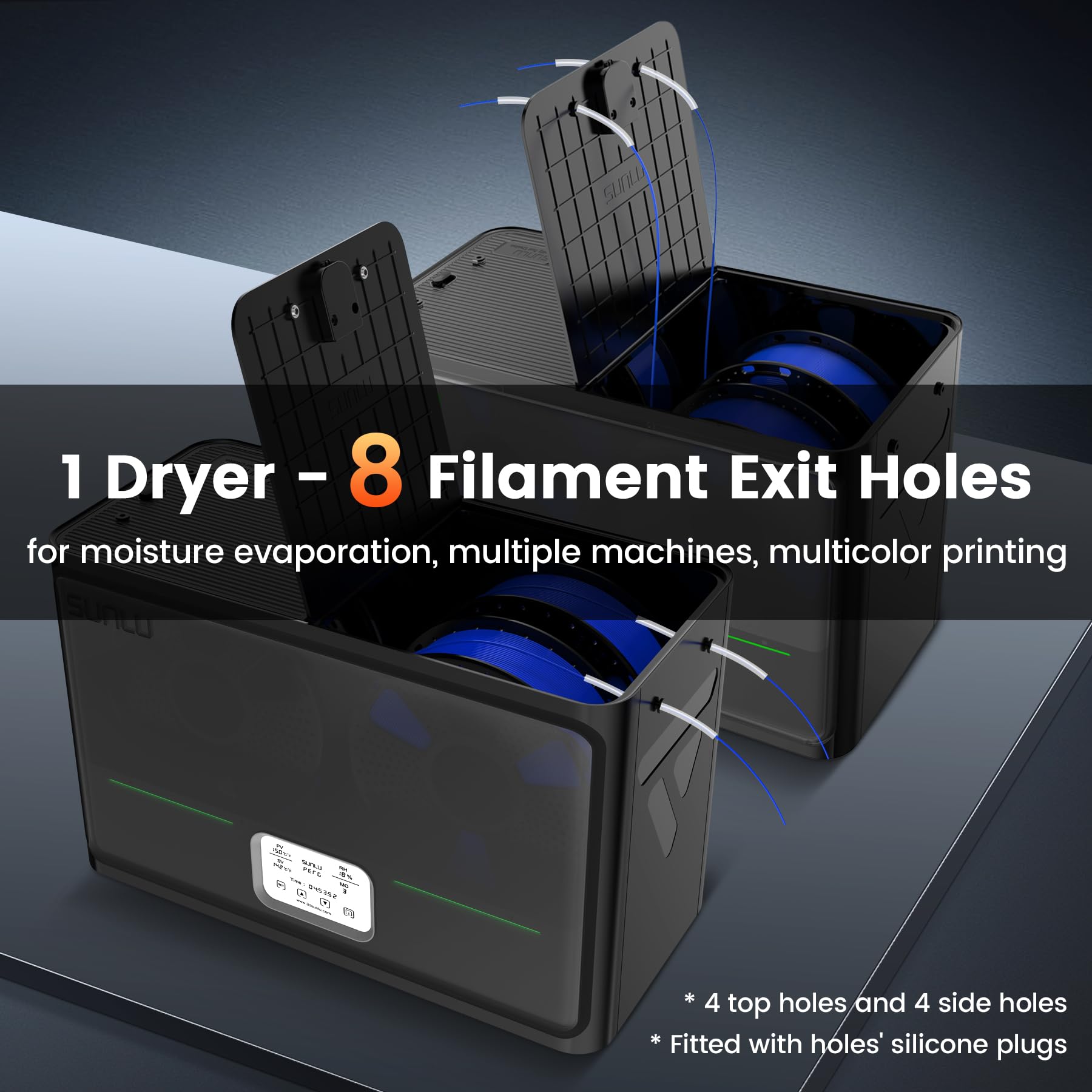 Foto 5 pulgar | Secador De Filamentos Para Impresora 3d Sunlu S4 Con Capacidad Para 4 Bobinas, Color Negro - Venta Internacional.