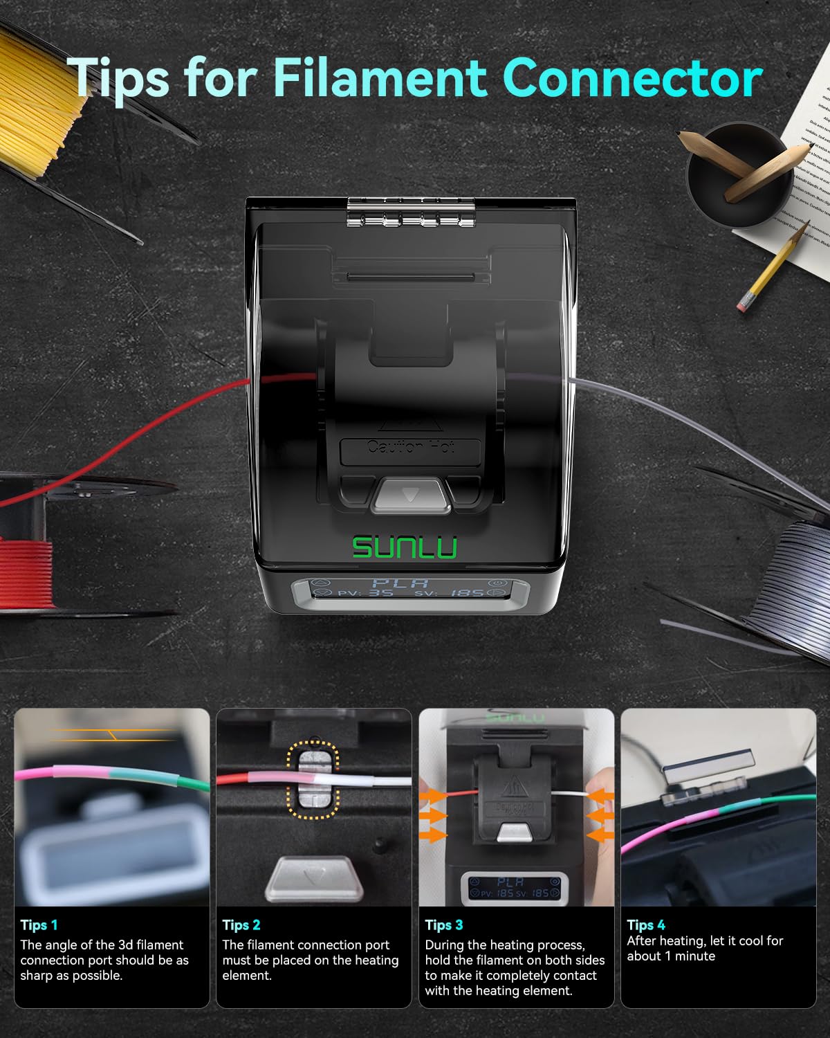 Foto 7 | Conector De Filamento Oficial Sunlu, 400 Piezas, Funda De Ptfe De 1,75 Mm - Venta Internacional.