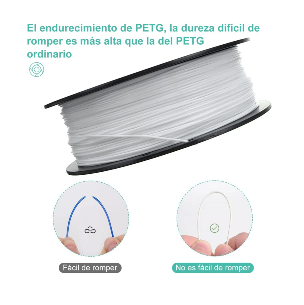 Foto 6 pulgar | Filamento Pla De 1,75 Mm, Precisión Dimensional De +/- 0,02, Belug Color Blanco