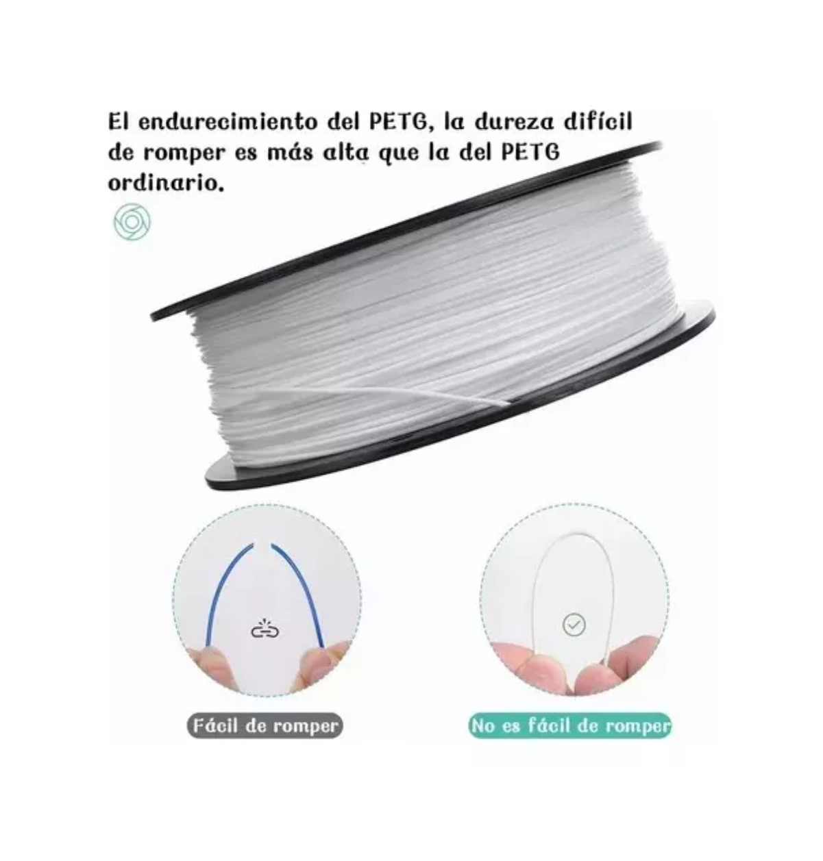 Foto 2 | Filamento Pla Lab.g De 1,75 Mm, Precisión Dimensional De +/- 0,02 White Blanco