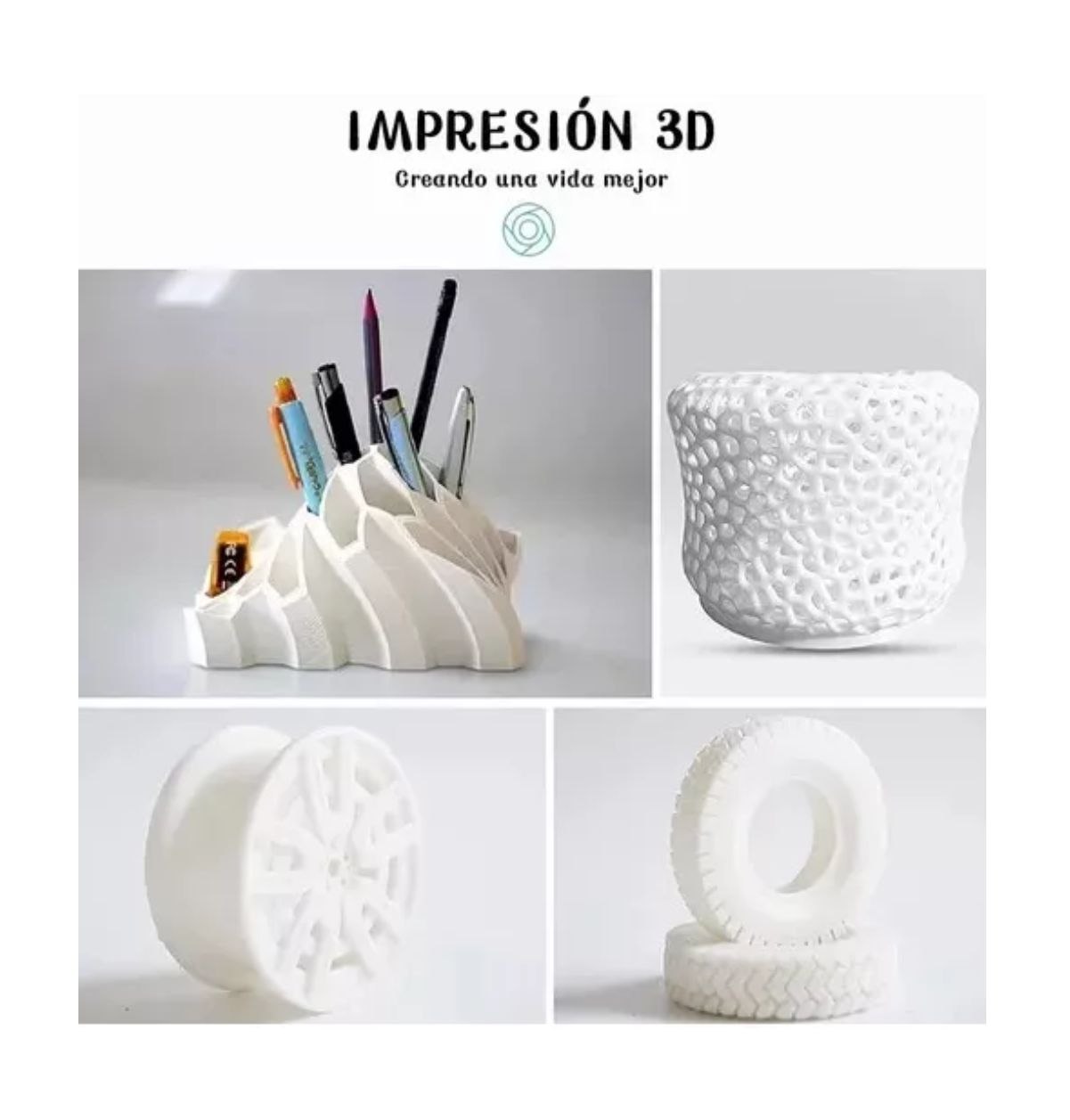 Foto 5 pulgar | Filamento Pla Lab.g De 1,75 Mm, Precisión Dimensional De +/- 0,02 White Blanco