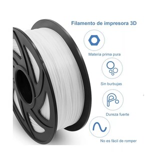 Foto 2 | Filamento De Impresora Belug Material De Impresión 3d 1 Kg 1,75 Mm Blanco