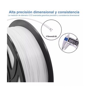Foto 3 | Filamento De Impresora Belug Material De Impresión 3d 1 Kg 1,75 Mm Blanco