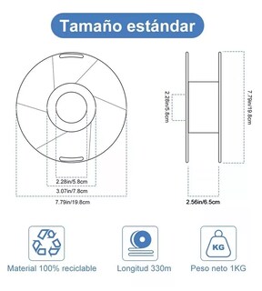 Foto 4 | Filamento Pla De 1,75 Mm, Precisión Dimensional De +/- 0,02, Belug Negro